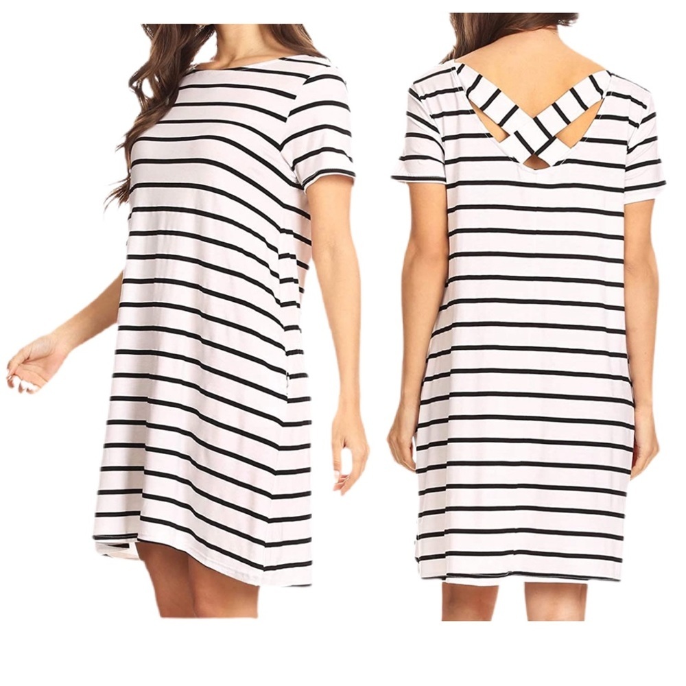 Super Comfortable Midi T-Shirt Dress with pockets NWT!